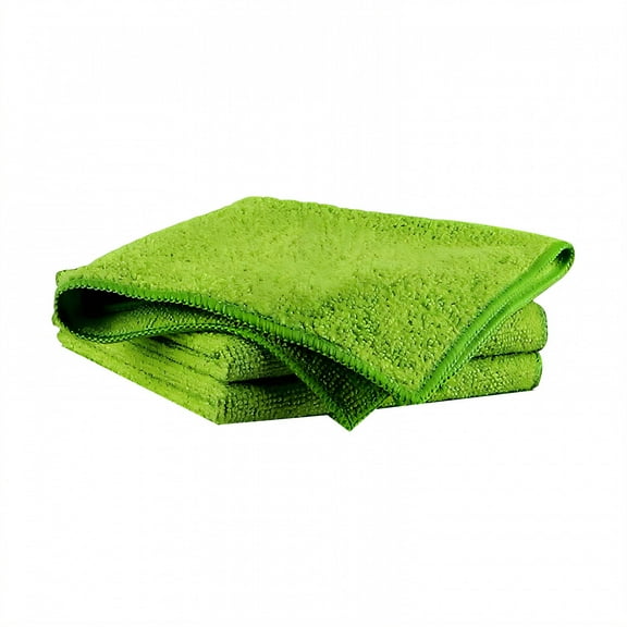 AUQ 3Pcs Cleaning Cloths,Fast Water Absorption Microfiber Cleaning Cloth,Simple Wiping Microfiber Towel,Green