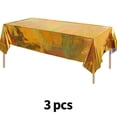thumbnail image 1 of AUQ 3Pcs Table Cloth Charming Pink Gradient Rectangle Tablecloth,Eye-Catching Purple Dot Plastic Table Cloth Disposable for Wedding,Party Use,Gold,54*108inch, 1 of 4