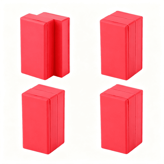 AUQ 4 Pairs Red Flag Weights for Wind, Heavy Duty Magnetic Weights for Bottom of Garden, Anti-Wind Magnets for Stopping Outdoor American Flag Curtain Tangles