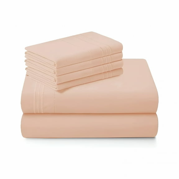 AUQ 4-Piece 800 Thread Count Egyptian Cotton Bed Sheet Set,King Luxury BeddingDeep Pocket