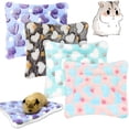 thumbnail image 1 of AUQ 4 Pieces Guinea Pig Bunny Comfortable Bed Mats Pads, Rabbit Warm Soft Bed, Hamster Bedding Pad Mats for Small Animals Chinchilla Hedgehog Baby Cats (11.8"x9.1", Hearts Pattern), 1 of 1