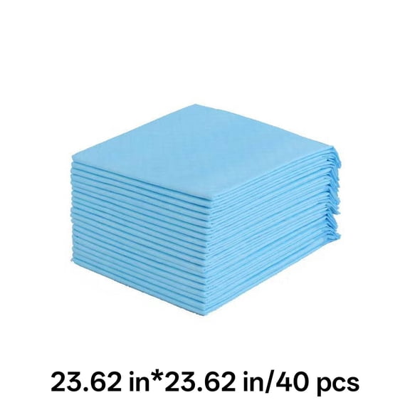 AUQ 40Pcs Puppy Pads,Eco-Friendly Materials Puppy Essentials,Safe for Pets Pee Pads for Dogs,Blue,L