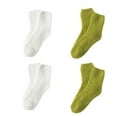 thumbnail image 1 of AUQ 4Pairs Socks Anti-Slip Gel Fuzzy Socks,Reindeer Pattern Moisture-Wicking Tech Long Socks,Style7, 1 of 2