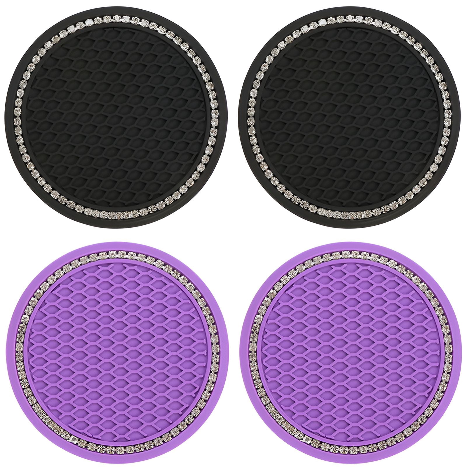 AUQ 4Pcs Car Coasters,Waterproof Design Prevents Liquid Penetration Cup ...