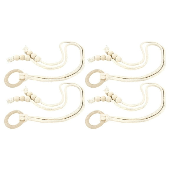 AUQ 4Pcs Curtain Tie Backs for Curtains,23" Curtain Holder,Curtain Tie Backs for Curtains,White