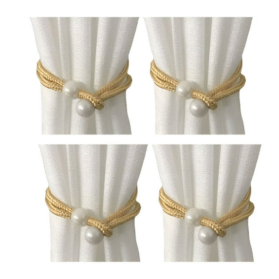 AUQ 4Pcs Curtain Tie Backs for Curtains,23" Curtain Tiebacks,Curtain Tie Backs,Glod