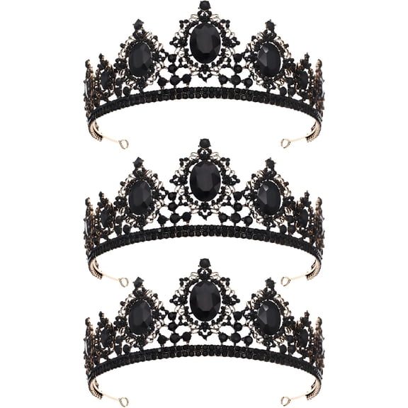 DESIGNICE 3Pcs King Crown,Meticulous Carving Craftsmanship King Crown,Pearlescent Three-Dimensional Effect Birthday Crown Adult Woman,Color-Mixing2