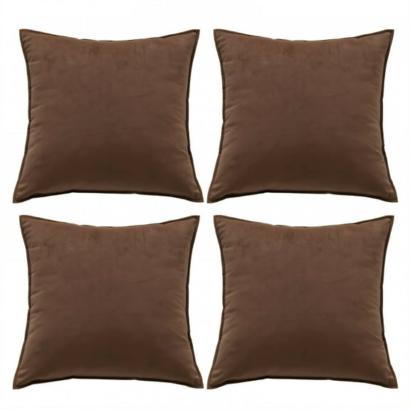 AUQ 4Pcs Decorative Pillow Covers No Curling Edges Pillow Covers 20X20 Anti-Rip Build Pillow Cover Style1
