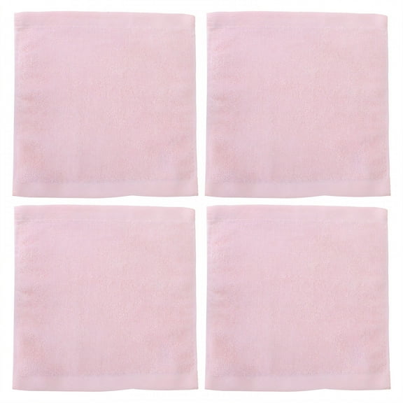 AUQ 4Pcs Kitchen Towels,Structured Towel Edge Dish Towels for Kitchen,Non Prickly Surface 9.84"*9.84" Kitchen Towels Cotton,Pink