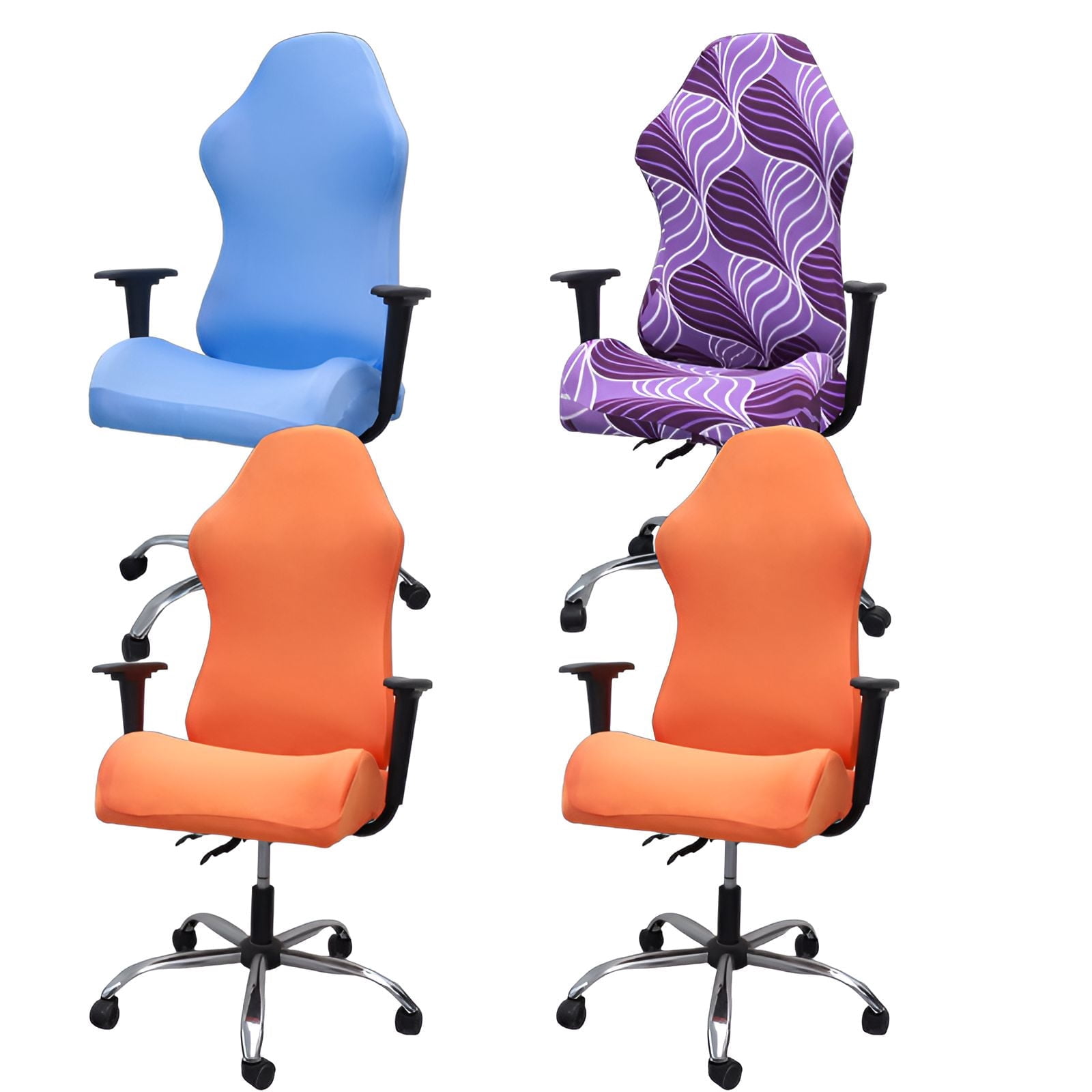 Array Chair Covers AUQ 4Pcs Office Chair Cover,Airy Firm Texture Gaming Chair Cover,Snug ...