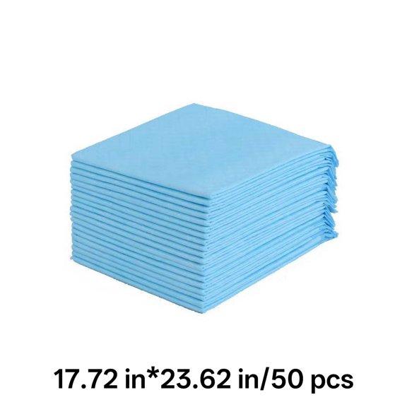 AUQ 50Pcs Puppy Pads,Multi-Functional Use Puppy Essentials,Comfort for Pets Pee Pads for Dogs,Blue2,M