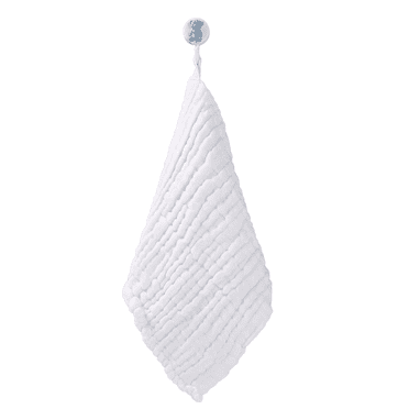AUQ 5Pcs Baby Washcloths Gauze Square Scarf Baby Towels 100% Cotton Baby Towels for Newborn,White
