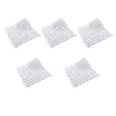 AUQ 5Pcs Bathroom Hand Towels,Soft and Comfortable Material Wash Cloth,Strong Water Absorption Antibacterial Design Bathroom Towels,Pure White