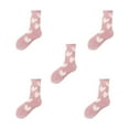 thumbnail image 1 of AUQ 5Pcs Fuzzy Socks for Women,Soft Coral Fleece Fun Socks for Women,Thick Insulation Design Fluffy Socks,Green,Pink, 1 of 1
