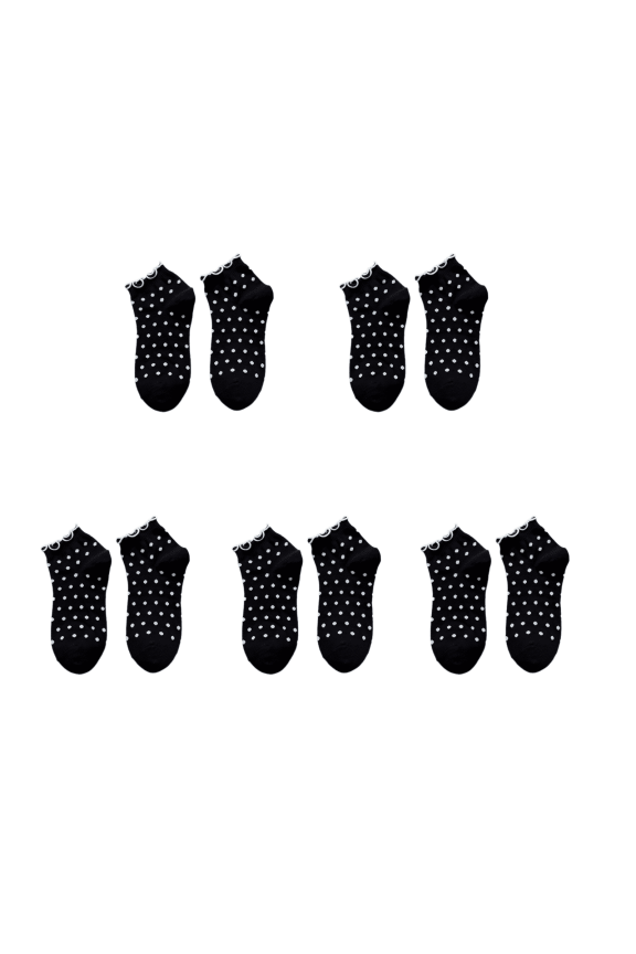 AUQ 5Pcs Kid Socks,Multi-Functional Knee Pad Design Girls Socks,Comfortable Terry Cloth Fabric Cute Smiling Face Pattern Cute Socks,