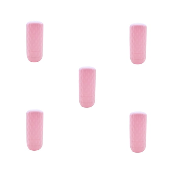 AUQ 5Pcs Silicone Bottle Covers for Travel Leak-Proof Silicone Covers Keep Liquids Secure During Travel Leak-Proof Bottle Rack Pink