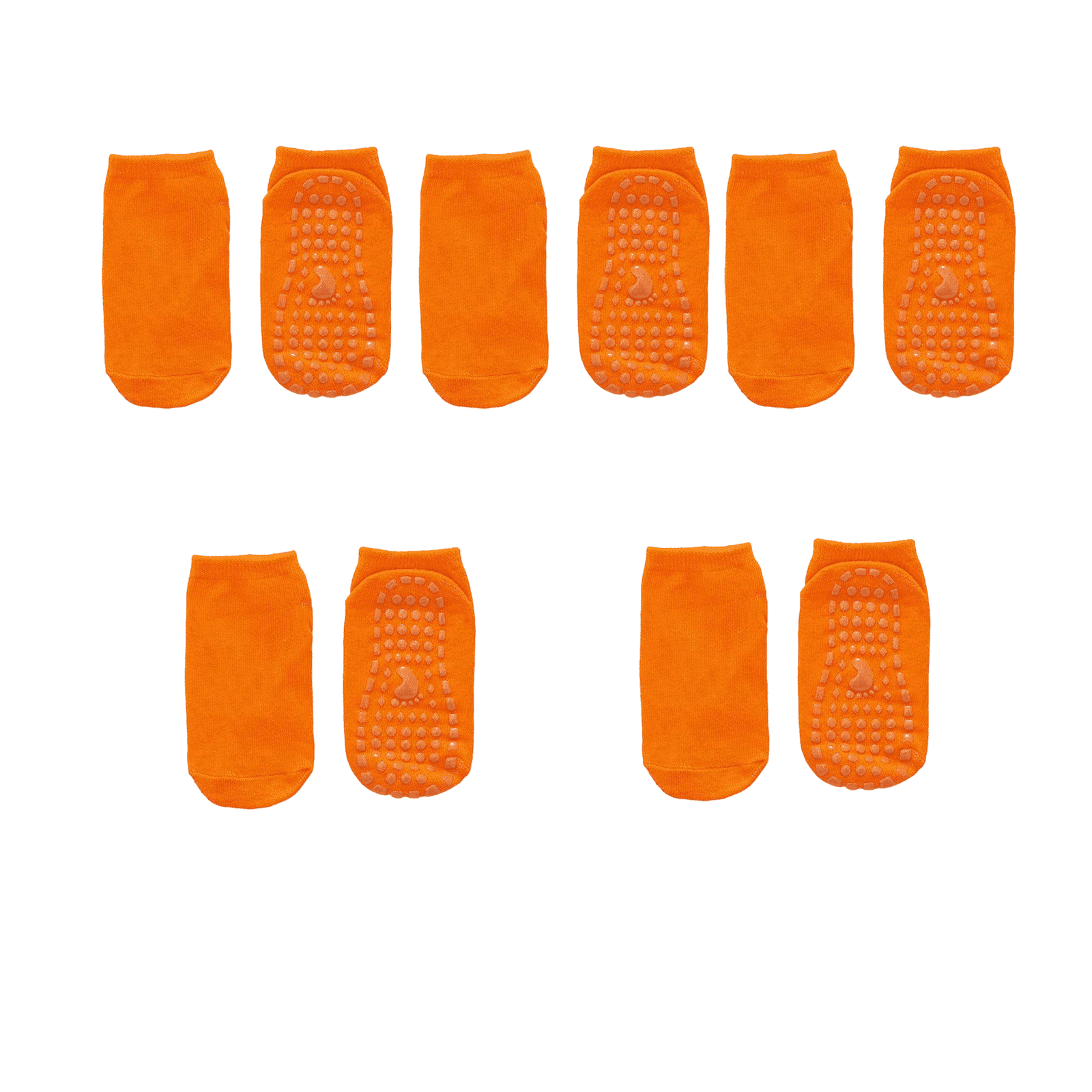 AUQ 5Pcs Socks for Women,Cushioned Grip Socks for Enhanced Comfort,Seamless Smooth Crew Socks for Women,Orange