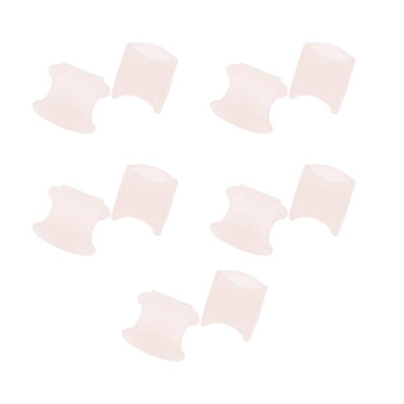 AUQ 5Pcs Toe Spacers Designed for Correcting Bent Toes and Realigning Foot Shape Correct Bent Toes Transparent