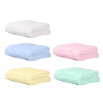 AUQ 5Pcs Wash Cloth,Six-Layer Bubble Gauze Wash Clothes,Soft Combed Cotton Face Towel,Style1,9.84*9.84*0.39in