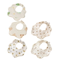 AUQ 5Pcs Wash Cloth,Soft Breathable Cotton Weave Wash Clothes,Precise Even Edge Stitching Face Wash Cloth,Style1,9.84*9.45*0.16in