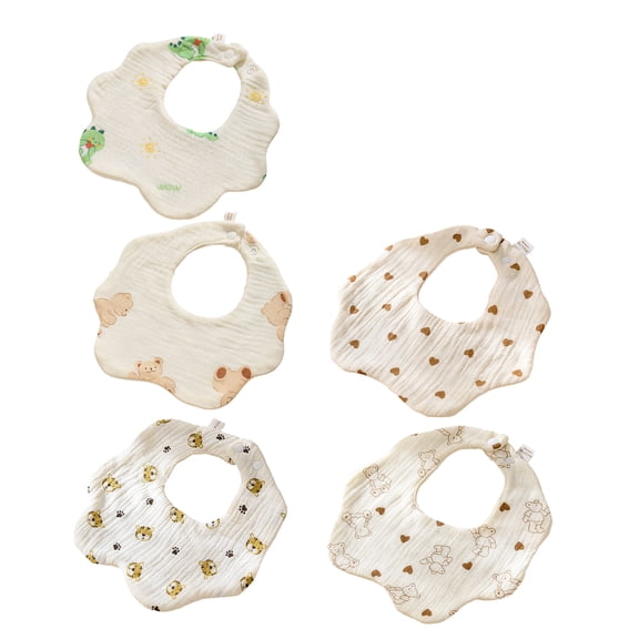 AUQ 5Pcs Wash Cloth,Soft Breathable Cotton Weave Wash Clothes,Precise Even Edge Stitching Face Wash Cloth,Style1,9.84*9.45*0.16in