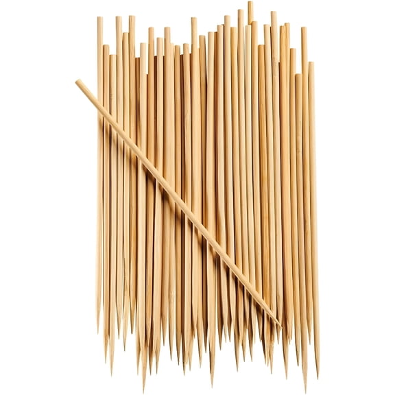 AUQ 6" Sticks Kabob Skewers For Grilling BBQ Skewer Sticks 100 Pack Corn Dog Sticks Reusable