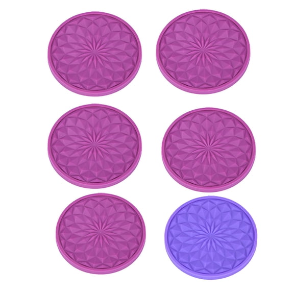 AUQ 6Pcs Coasters,No Water Stains Coaster,Easy Storage Marble Coasters,Style4
