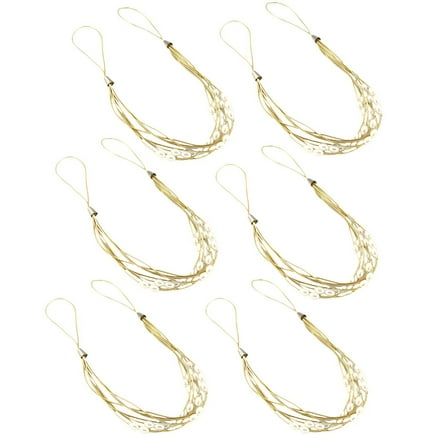 AUQ 6Pcs Curtain Tie Backs for Curtains,23" Curtain Ties,Outdoor Curtain Tiebacks,Glod