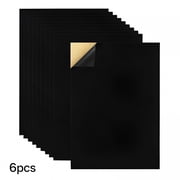 AUQ 6Pcs Large Self Adhesive Felt Sheet,13.4"X10.8",2Mm Thick Stiff Black Felt Fabric Sheets for Crafts,Diy and Surface Protection,Peel and Stick Drawer&Jewelry Liner