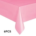 thumbnail image 1 of AUQ 6Pcs Table Cloth,Elegant Design Tablecloth,Disposable Versatile Use Table Cover,Light Pink,137*183cm, 1 of 4