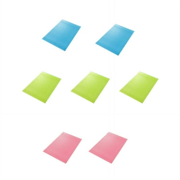 AUQ 7Pcs Refrigerator Liners Customizable Size Fridge Liners Moisture&Water-Resistant Fridge Mats Easy to Clean Blue&Green&Pink