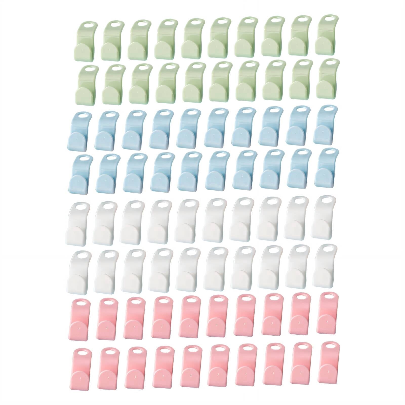 AUQ 80 Pcs Space Saving Clothes Hangers, Plastic Closet Organizers with ...