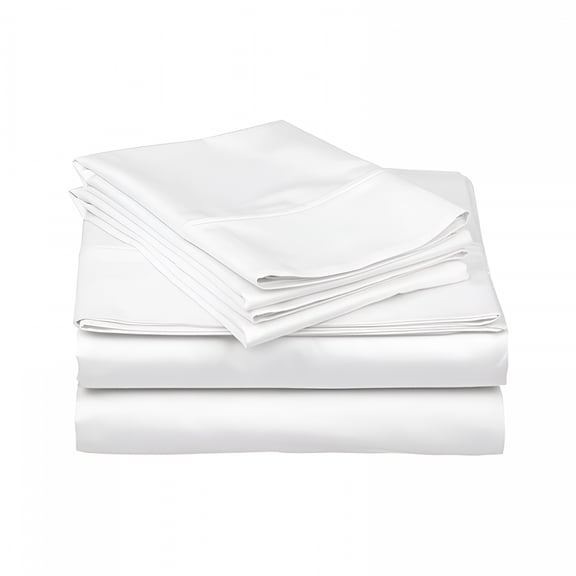 AUQ 800 Thread Count 100% Egyptian Extra Long Staple Cotton Sheet Set,4 Pcs Set King Size Sheets Deep Pocket Set,Sateen Weave,Soft Luxury Bedding,Fits Upto 15"Deep Pocket (White Solid,King Size)