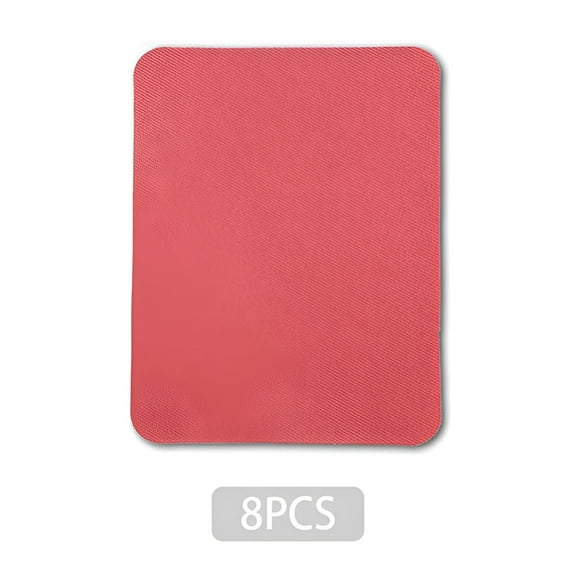 AUQ 8Pcs Iron on Patches Heavy Felt Patches for Jackets Soft & 3D Embroidered Patches Red