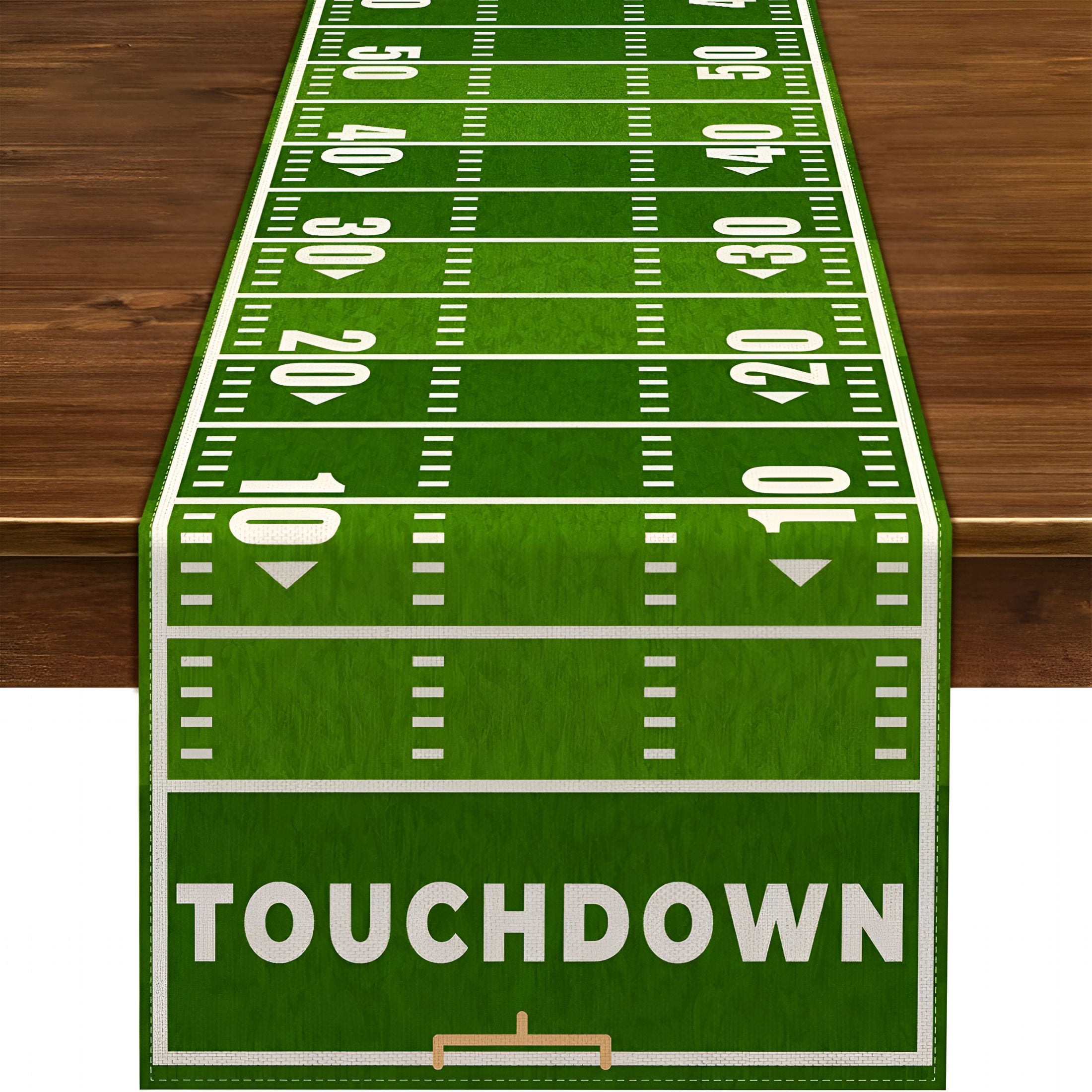 AUQ American Football Court Table Runner Touch Down Football Birthday ...
