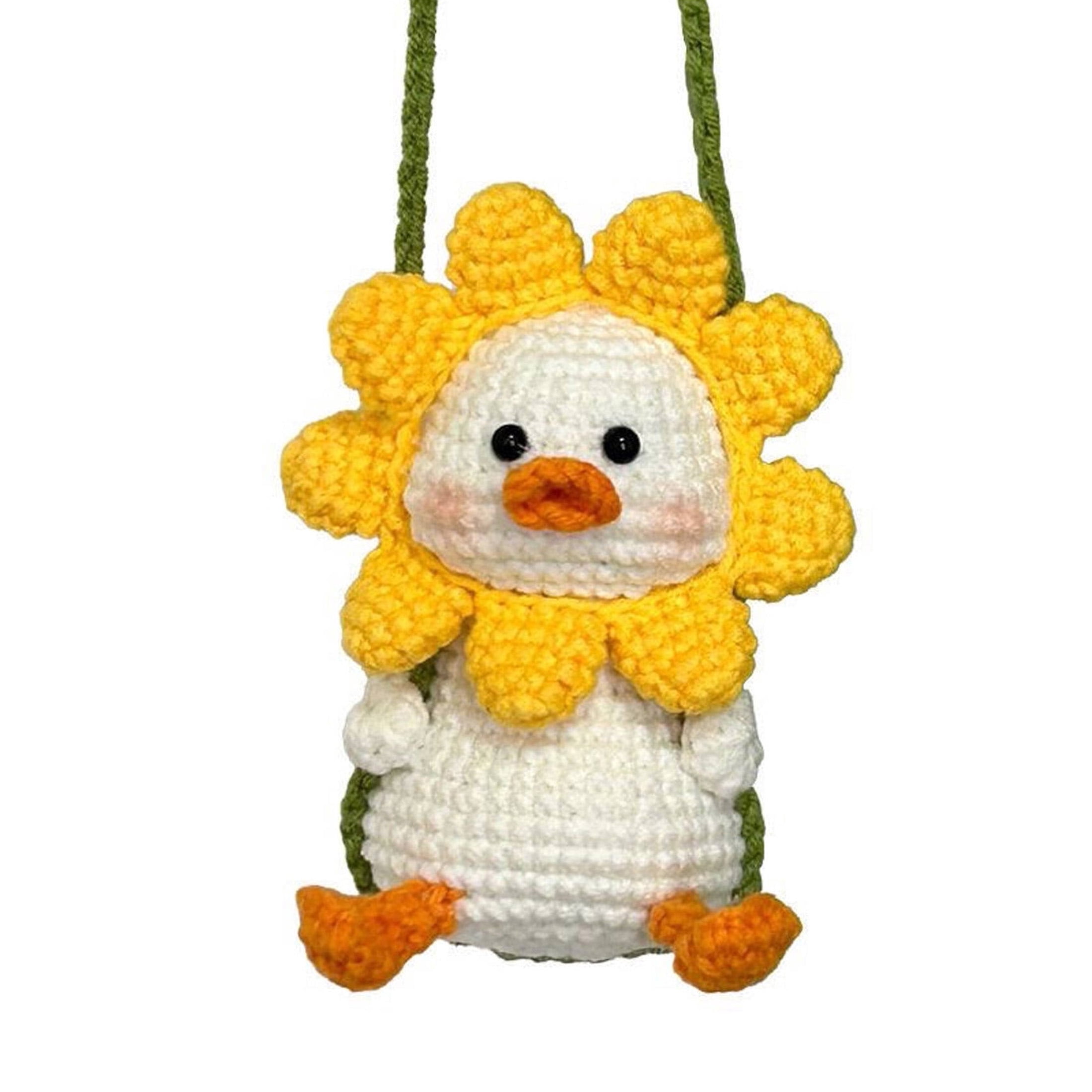AUQ Animal Crochet Set for Beginner,Fun Diy Project Duck Hand Made Crocheting Crafts,Cute Hand Knitting Toy