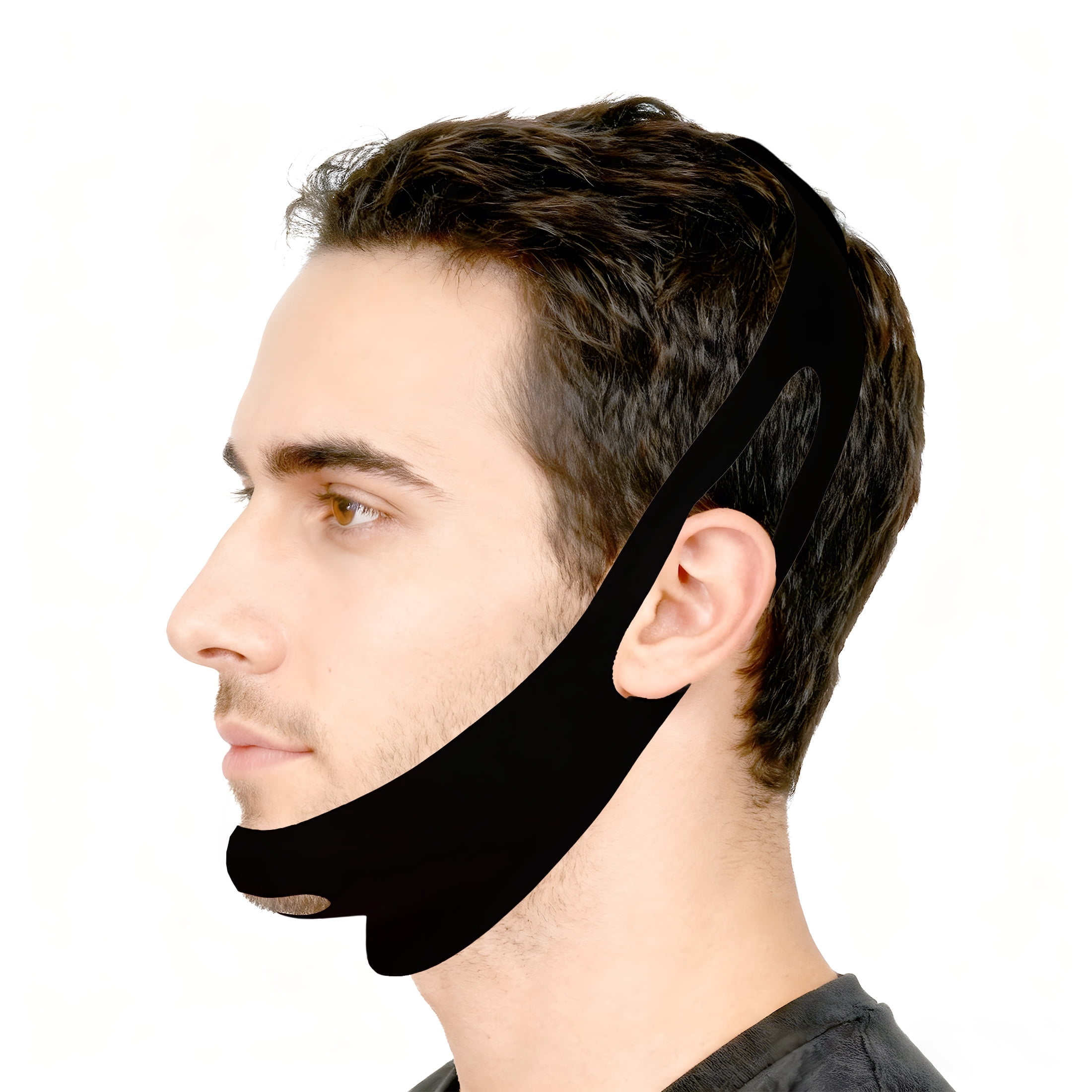 AUQ Anti Snore Chin Strap,Adjustable Jaw Support for Sleep Apnea Relief,Comfortable Snore Stopper