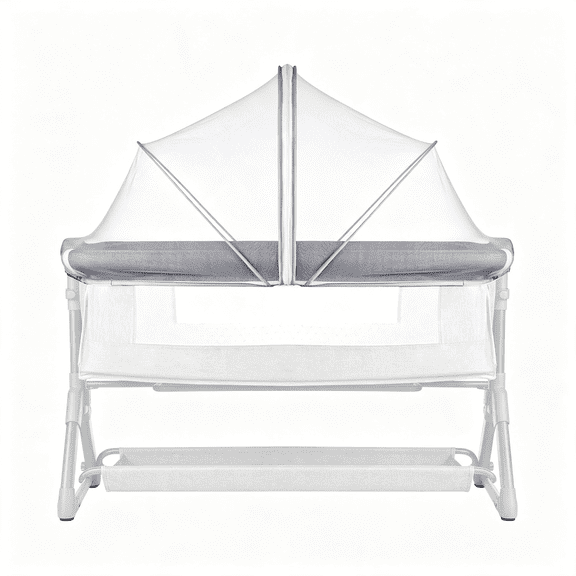 AUQ Bassinet Cover Mosquito Net for Babies to Keep Insects\/Bugs\/Cats Out, Toddler Bassinet\/Bedside Sleeper\/Crib Net with Two-Way Zippers &Amp; Storage Bag, Breathable Mesh Holes, White