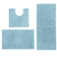thumbnail image 1 of AUQ Bathroom Accessories,Flannel Material Bathroom Rugs,Soft and Tight 3 Piece Bathroom Rug Set,Light Blue, 1 of 4