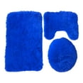 thumbnail image 1 of AUQ Bathroom Rug Sets,3 Pieces Ultra Soft Non Slip and Absorbent Bath Rugs,Machine Washable Bathroom Rugs and Mats,Blue, 1 of 7