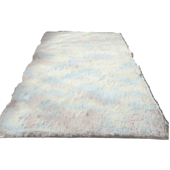 AUQ Bathroom Rugs,Added Fleece Bathroom Decor,Three-Dimensional Edging Front Door Mat Outside Entrance,Rainbow