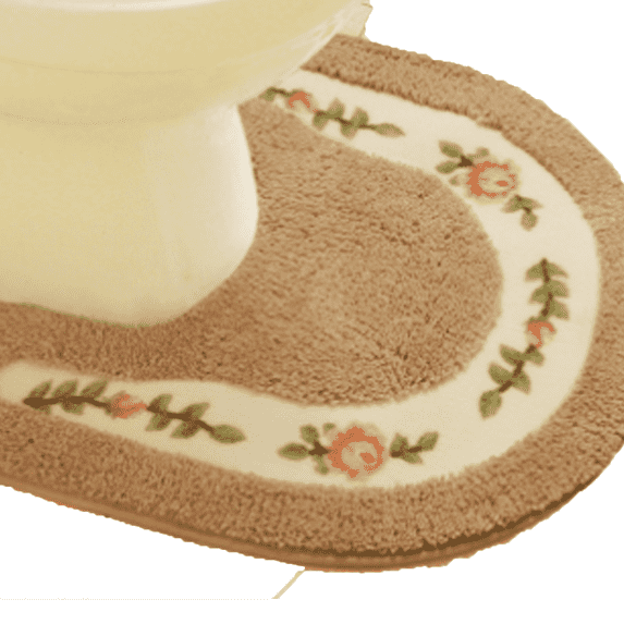 AUQ Bathroom Rugs,Bacteriostasis Orange Bathroom Rugs,Hygroscopic and Anti-Slip Cute Bath Mat,Oval Green