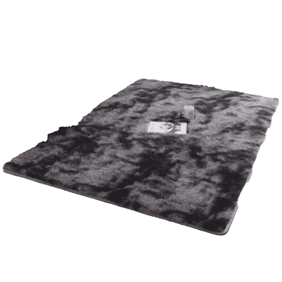 AUQ Bathroom Rugs,Lengthened Pile Bathroom Decor,Dense and Comfortable Shower Mat,Dark Gray