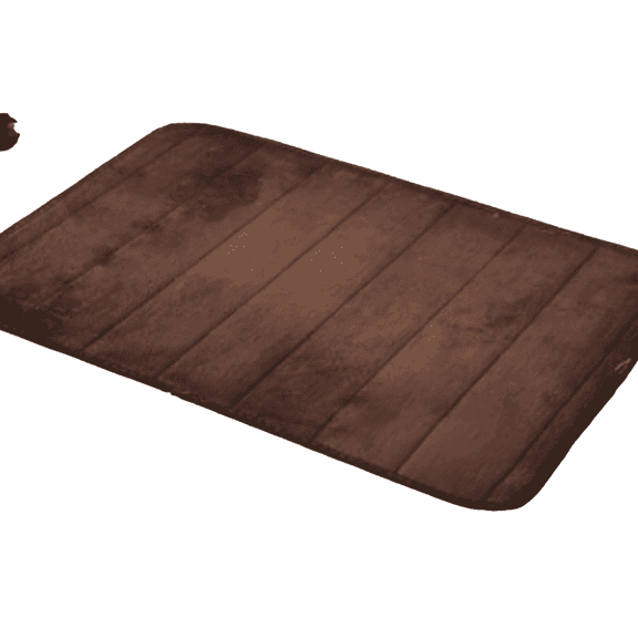 RLESO Coffee 15.7"x23.6" Washable Non-Slip Bathroom Runner Rug and Bath Mat