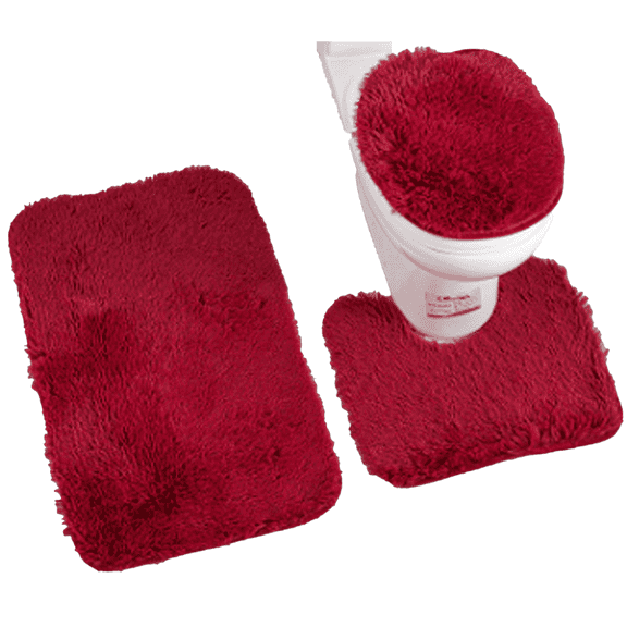 AUQ Bathroom Rugs,Reusable Bathroom Decor,Nano Mark-Free Shower Mat,,Burgundy