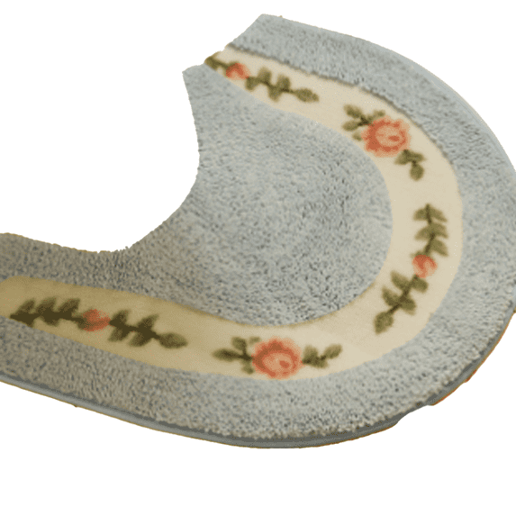 AUQ Bathroom Rugs,Velveteen Orange Bathroom Rugs,Sponge Wavy Design Fine Selection Cute Bath Mat,Brown