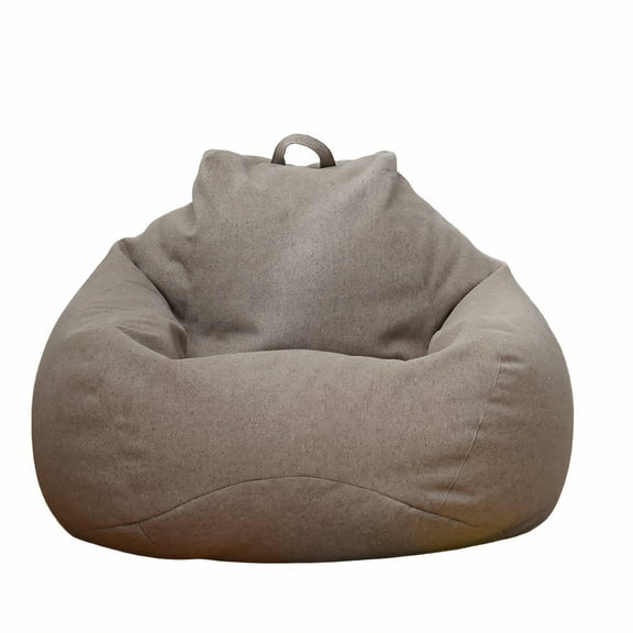 AUQ Bean Bag Cover,Ample Space Bean Bag for Stuffed Animals Storage,Stable Stitchline Bean Bag Chair Cover Only,Brown3