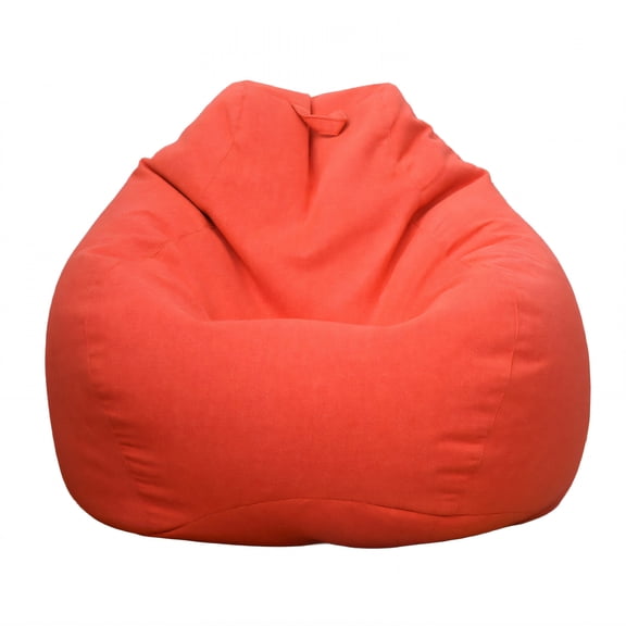AUQ Bean Bag Cover,Large Space Bean Bag Chair Cover,Compact Threads Bean Bag Storage,Red1