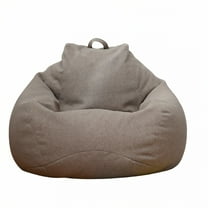 AUQ Bean Bag Cover,Spacious Design Bean Bag for Stuffed Animals Storage,Stable Stitchline Bean Bag Chair Cover Only,Brown1