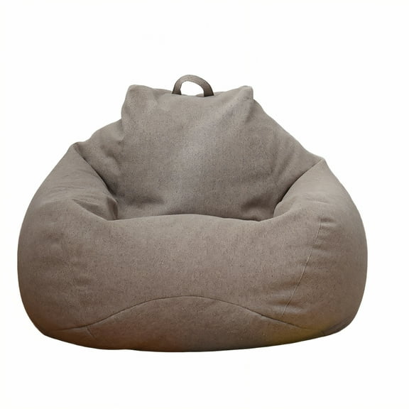 AUQ Bean Bag Cover,Spacious Design Bean Bag for Stuffed Animals Storage,Stable Stitchline Bean Bag Chair Cover Only,Brown1